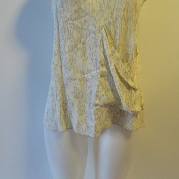 OTIS & MACLAIN CREAM & TAUPE SLEEVELESS TOP SZ: S - Picture 4 of 8